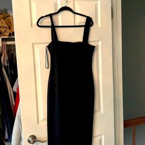 Missguided plain black fitted dress